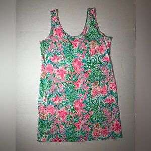 Lilly Pulitzer Pink and Green Tropical Dress